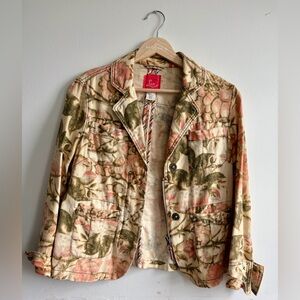 Vintage Lux UO | Muted Floral Utility Blazer | Floral